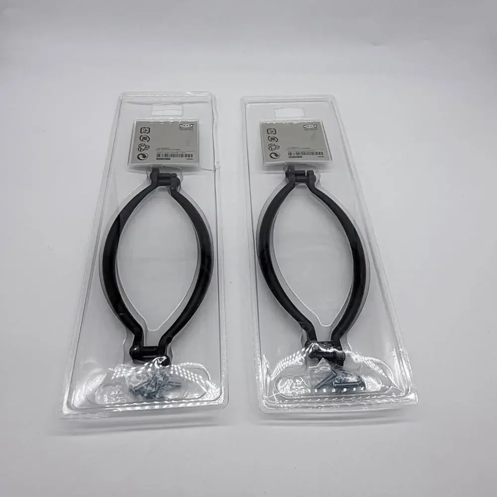 NEW 6 1/4-Inch IKEA Signera Black Bow Cabinet Pull Handles - 2 Packs (4 Handles)